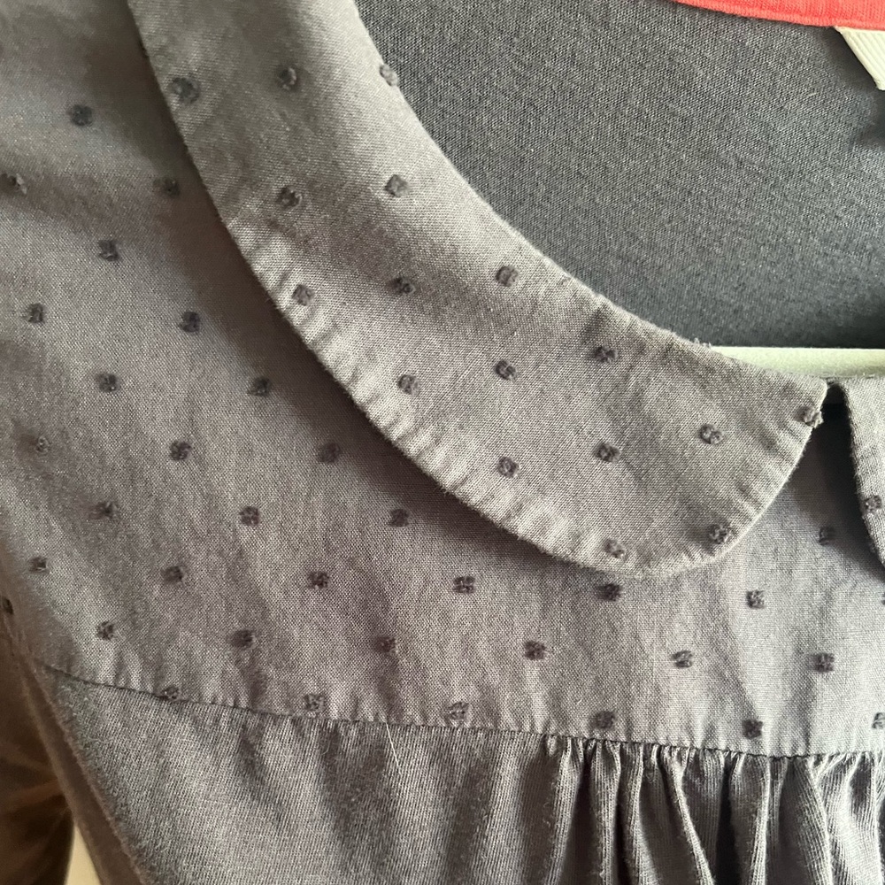 Boden 3/4 sleeve Top w/ Peter Pan Collar size 6 - Picture 2 of 5